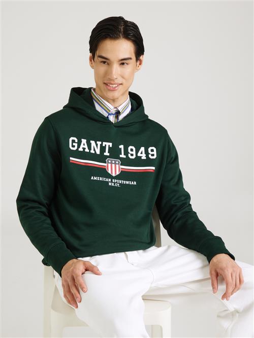 GANT Sweatshirt  gran / blodrød / hvid