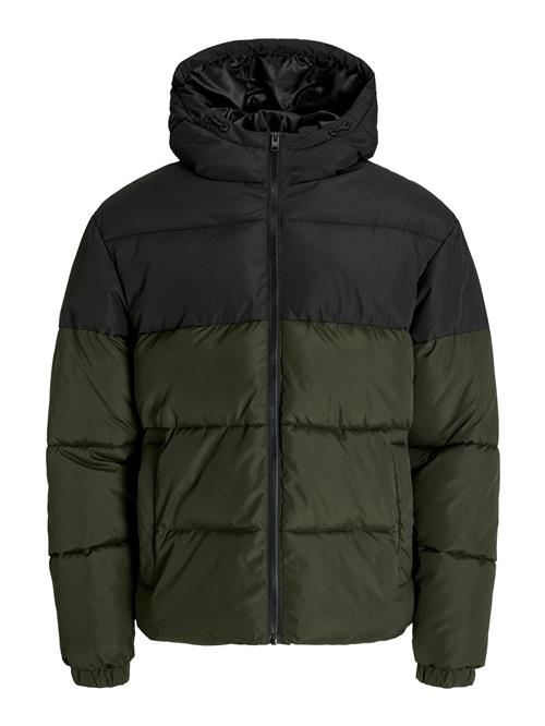 JACK & JONES Overgangsjakke 'JJMAZE'  grøn / sort