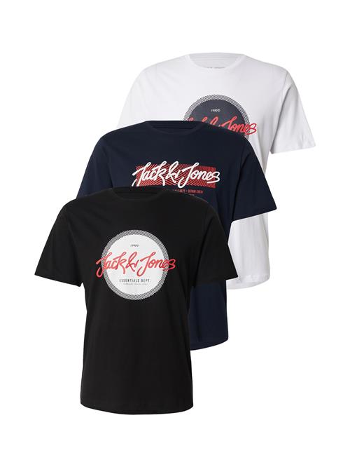 JACK & JONES Bluser & t-shirts 'JJURBAN'  navy / rød / sort / hvid