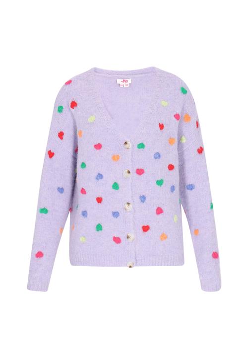 MYMO Cardigan  grøn / pastellilla / lyselilla / rød