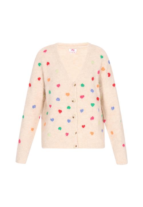MYMO Cardigan  beige / grøn / rød