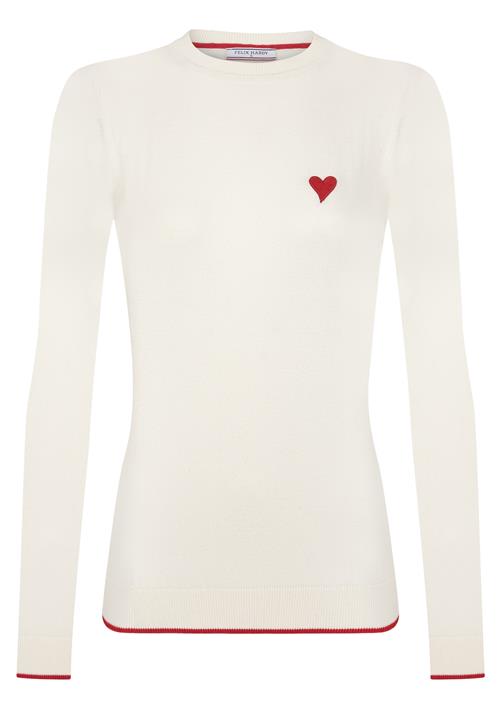 Felix Hardy Pullover  ecru / knaldrød