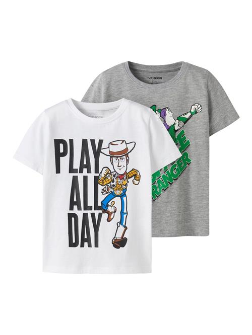 TWO SOON Shirts 'Toy Story'  grå / hvid