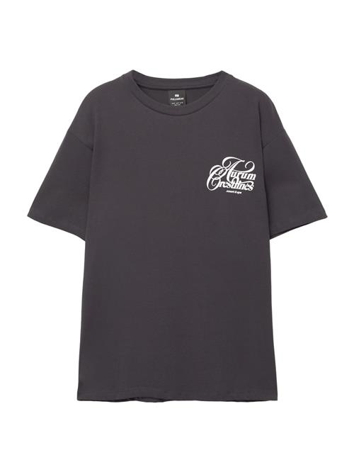 Pull&Bear Bluser & t-shirts 'AURUM CRESTLINES'  navy / hvid