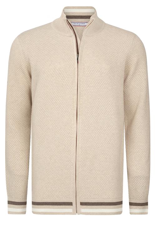 Felix Hardy Cardigan  beige / sort / hvid