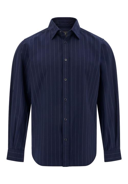 Boggi Milano Skjorte  navy / hvid
