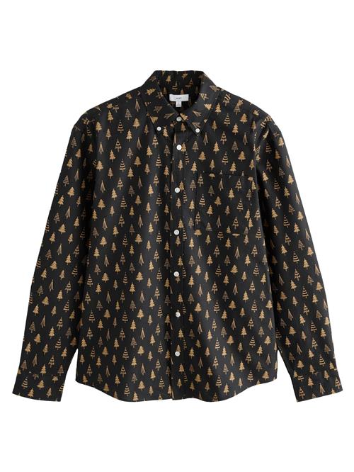 Next Skjorte  mørkegul / sort