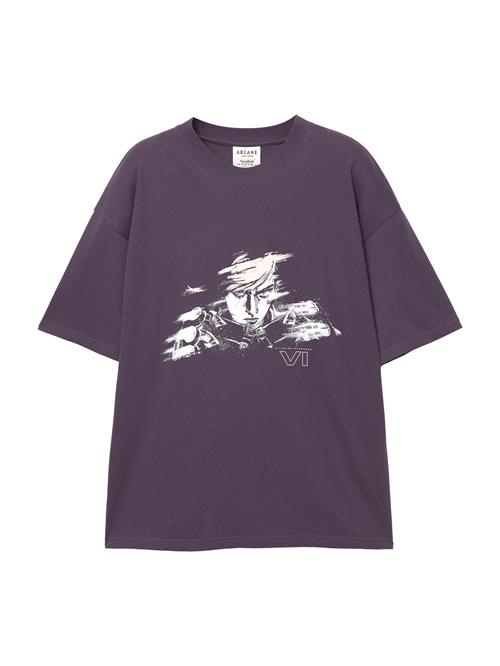 Pull&Bear Bluser & t-shirts  violetblå / hvid