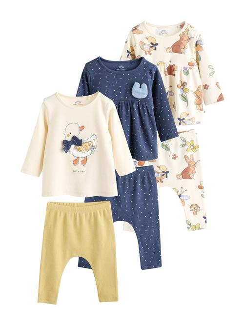 Next Sæt  ecru / navy / brun / lemon