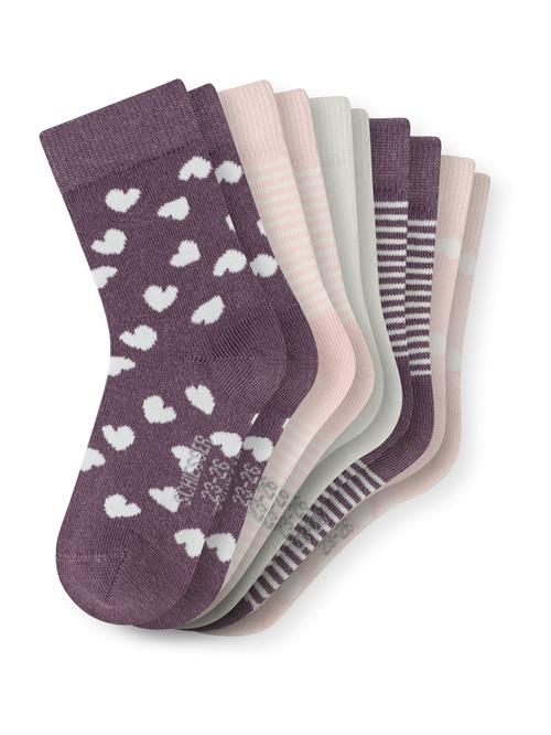 SCHIESSER Sokker 'Rainbow'  ecru / lilla / lyserød / hvid