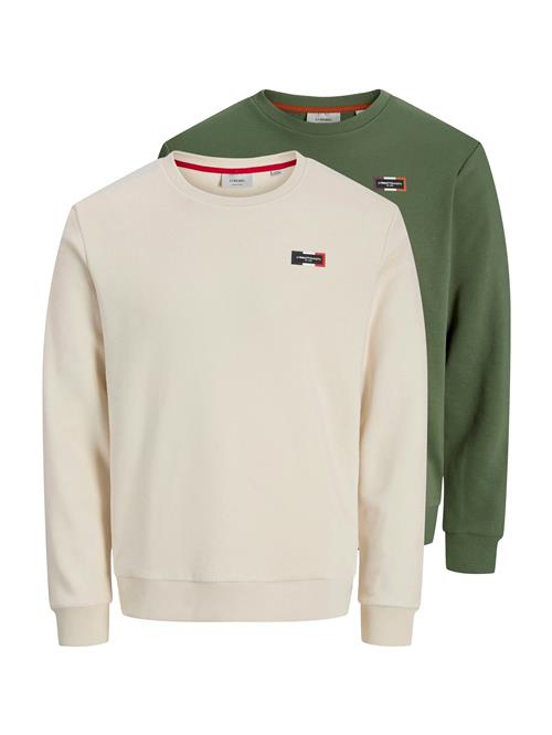 JJ Rebel Sweatshirt 'JREBDRUMMER'  ecru / oliven