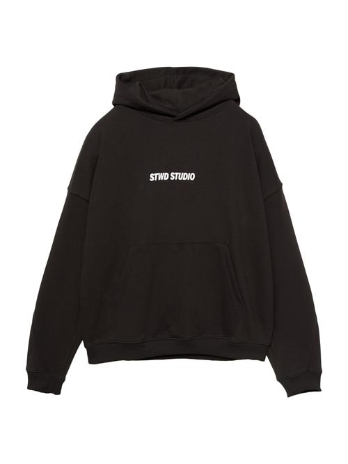 Pull&Bear Sweatshirt 'STWD STUDIO'  sort / hvid