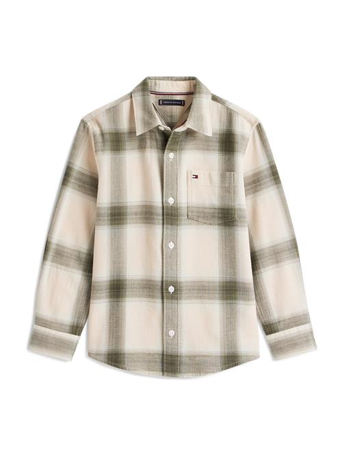 TOMMY HILFIGER Skjorte  lysebeige / oliven / hvid