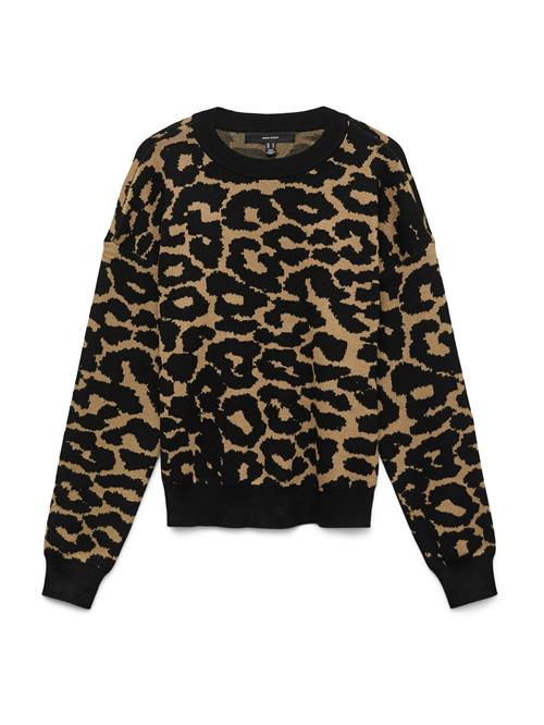 VERO MODA Pullover 'VMSilje'  brun / sort