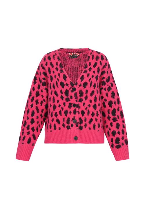 myMo ROCKS Oversized cardigan  hindbær / sort