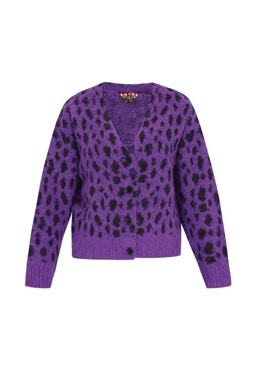 myMo ROCKS Oversized cardigan  mørkelilla / sort