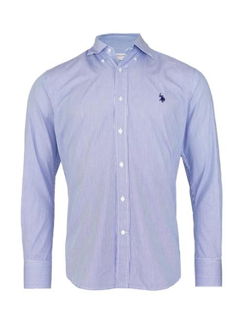 U.S. POLO ASSN. Skjorte  lyseblå / hvid