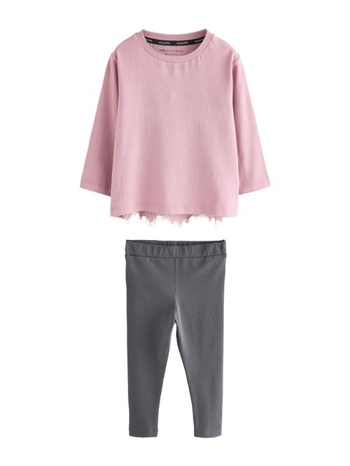 smALLSAINTS Sæt  antracit / gammelrosa / hvid