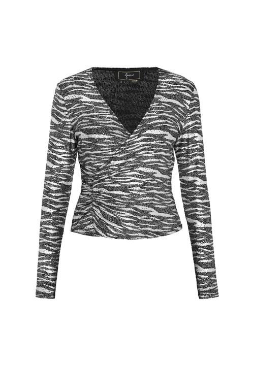 faina Bluse  sølv / naturhvid