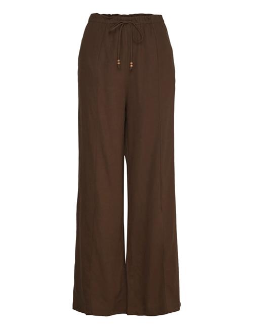 Mango | Linen-Blend Elastic Waist Trousers | S