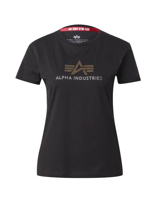 ALPHA INDUSTRIES Shirts 'Crystal'  guld / sort / sølv