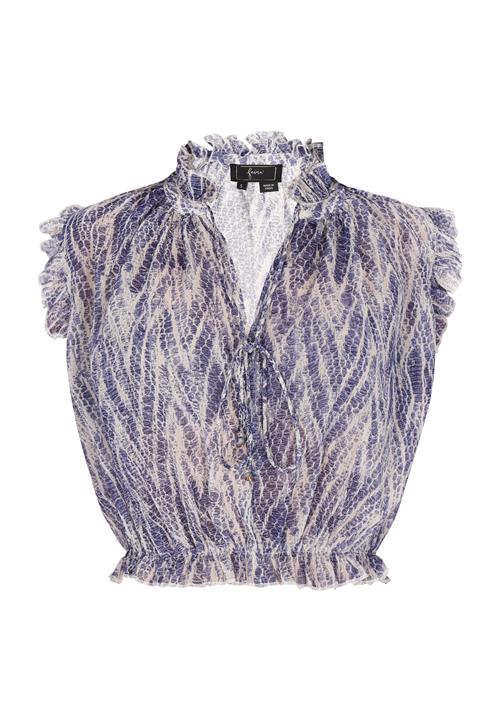 faina Bluse  beige / blå