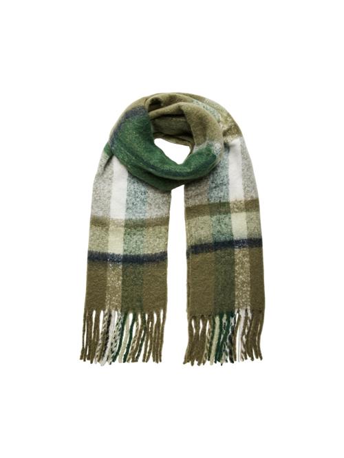 PIECES Sjal 'PCBEA'  marin / grøn / oliven / hvid