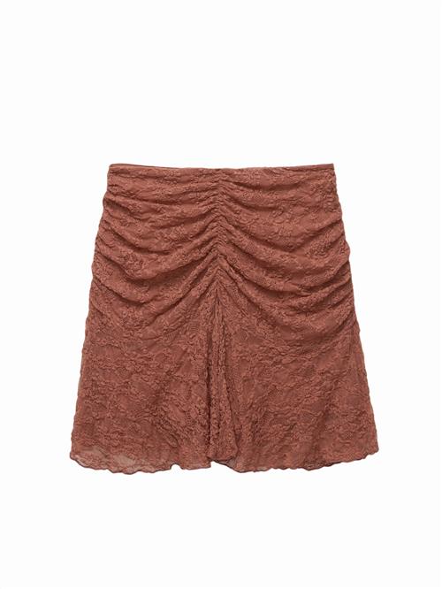 Pull&Bear Nederdel  rustrød