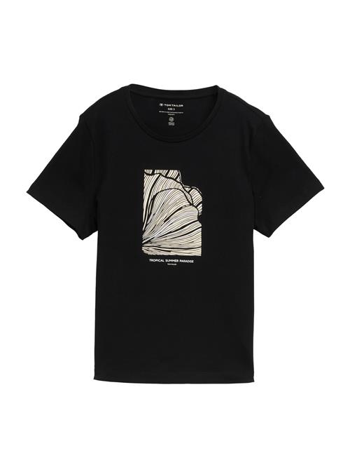 TOM TAILOR Shirts  beige / sort / hvid