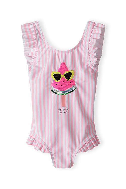 MINOTI Badedragt  gul / lyserød / sort / hvid