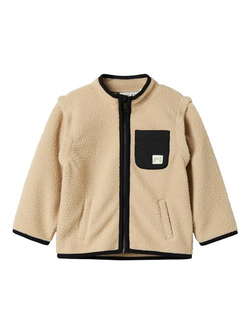 NAME IT Fleecejakke 'NMMLane'  beige / sort