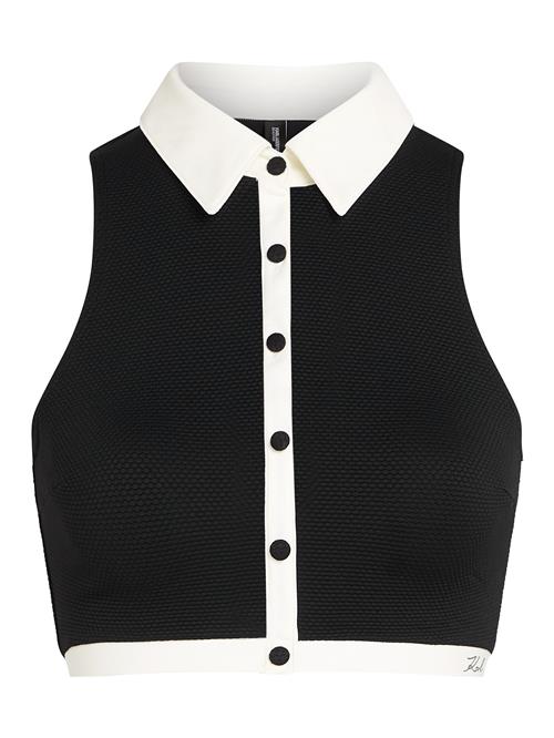 Karl Lagerfeld Bikinioverdel  sort / hvid