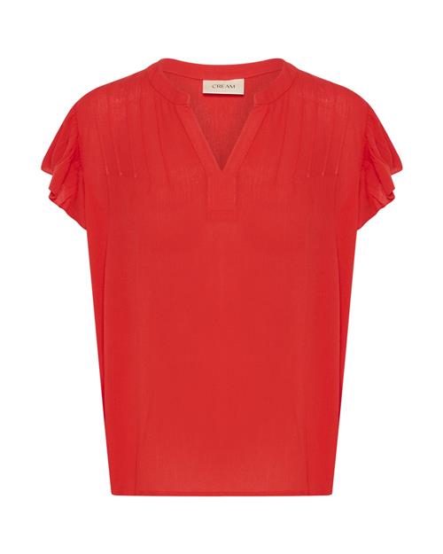 Cream Bluse 'Allie'  brandrød