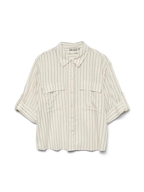 VERO MODA Bluse 'AWRyder'  sort / hvid