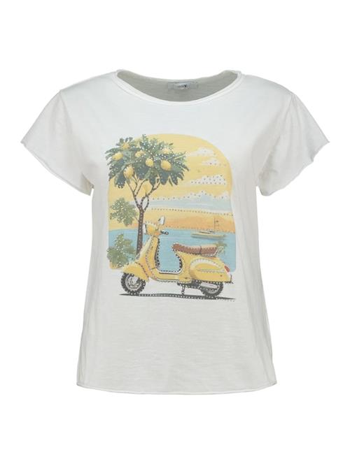 Hailys Shirts 'Sv44enja'  dueblå / citron / oliven / hvid