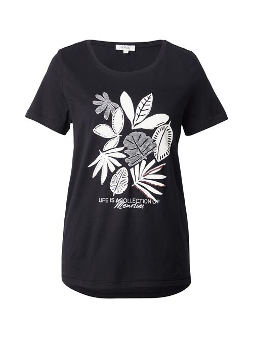 s.Oliver Shirts  beige / sort / hvid