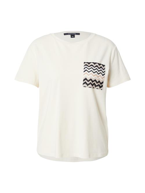 COMMA Shirts  beige / sort / hvid