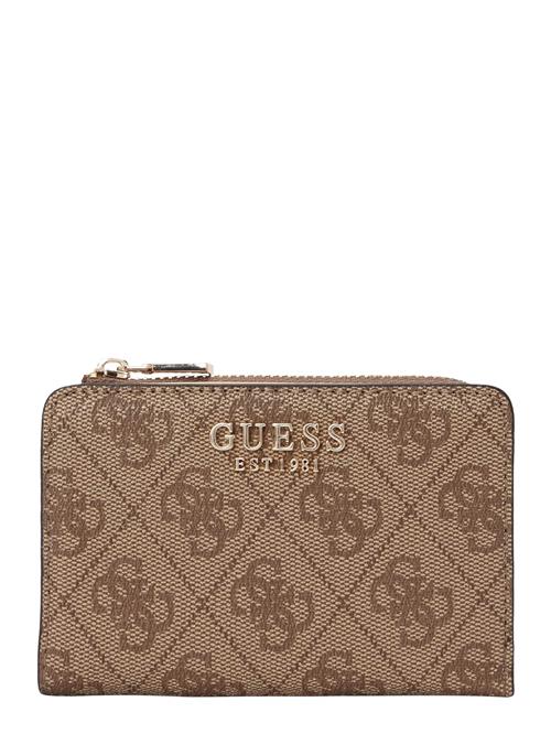 GUESS Tegnebog 'LAUREL II SLG ZIP ARND CRD CSE'  beige / brun