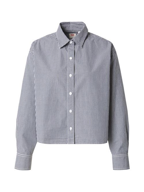 LEVI'S ® Bluse 'Cropped Harlie Shirt'  navy / hvid