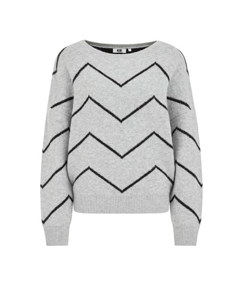 WE Fashion Pullover  grå-meleret / sort