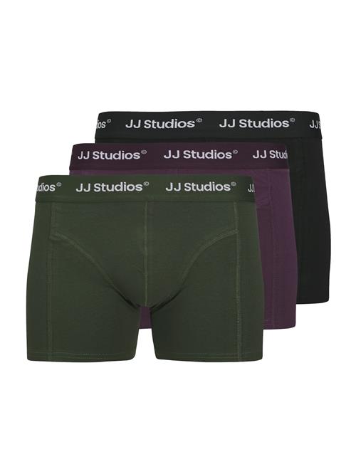 JACK & JONES Boksershorts 'JACSOHO'  gran / mørkegrøn / aubergine