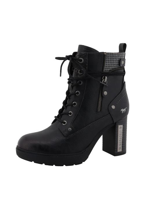 MUSTANG Snørestøvletter 'Nana'  marin / lysegrå / sort