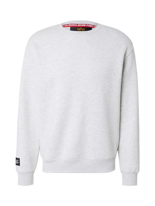 ALPHA INDUSTRIES Sweatshirt  lysegrå / sort