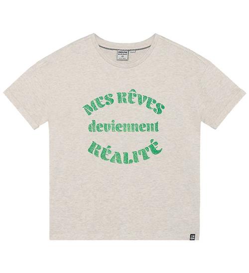 Indian Blue Jeans T-shirt - Wide Fit - Light Sand Melange