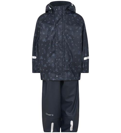 CeLaVi Regntøj m. Seler - PU - Dark Navy