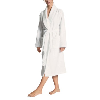 Calida Cosy Shower Bathrobe With Pockets Hvid Medium Dame