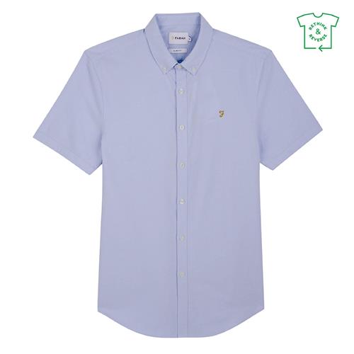 FARAH Skjorte 'Brewer'  lyseblå / orange