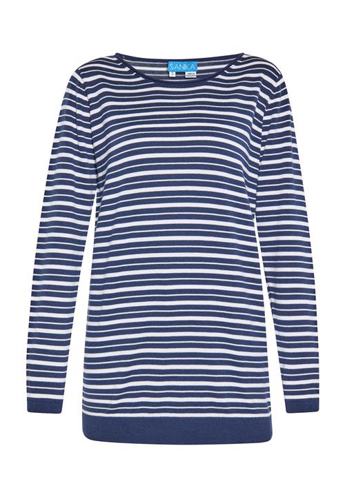 SANIKA Pullover  marin / hvid