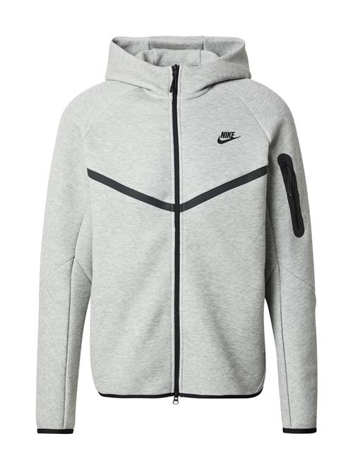 Nike Sportswear Sweatjakke 'Tech Fleece'  mørkegrå / grå-meleret / sort