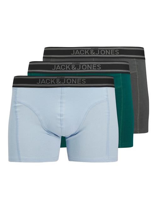 JACK & JONES Boksershorts 'JACaiden'  lyseblå / mørkegrå / smaragd